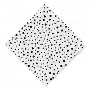 Dalmatian Spots, Dalmatian Dots, Black and White Bandana