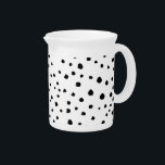 Dalmatian Spots, Dalmatian Dots, Black and White Beverage Pitcher<br><div class="desc">Cute,  fun and adorable dalmatian spots pattern in black and white color. Modern and trendy gift,  perfect for dalmatian lover in your life.</div>