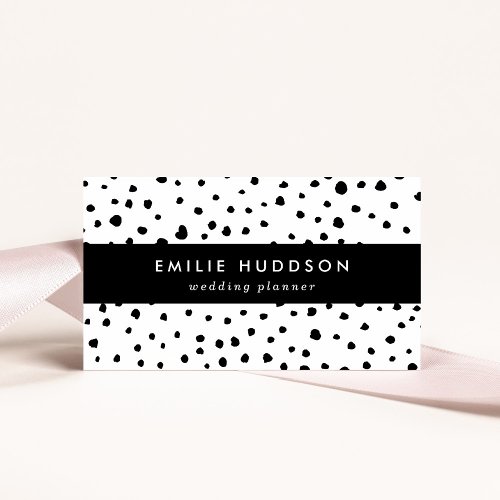 Dalmatian Spots Dalmatian Dots Black and White Business Card