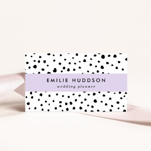 Dalmatian Spots, Dalmatian Dots, Black and White Business Card