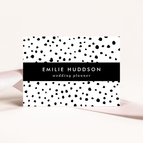 Dalmatian Spots Dalmatian Dots Black and White Business Card