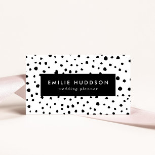 Dalmatian Spots, Dalmatian Dots, Black and White Business Card