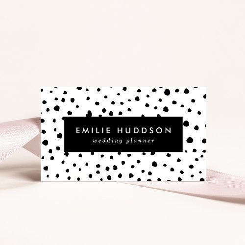 Dalmatian Spots Dalmatian Dots Black and White Business Card