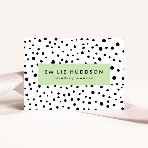 Dalmatian Spots Dalmatian Dots Black and White Business Card