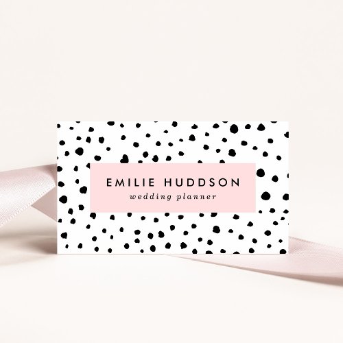 Dalmatian Spots Dalmatian Dots Black and White Business Card