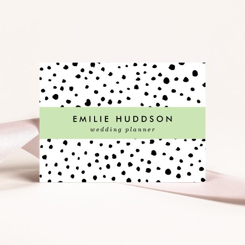 Dalmatian Spots Dalmatian Dots Black and White Business Card