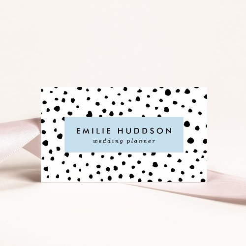 Dalmatian Spots Dalmatian Dots Black and White Business Card