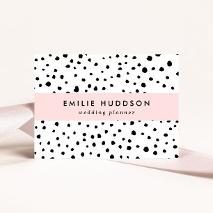 Dalmatian Spots, Dalmatian Dots, Black and White Business Card