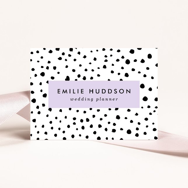Dalmatian Spots, Dalmatian Dots, Black and White Business Card (Creator Uploaded)