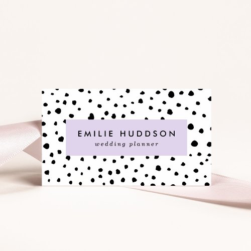 Dalmatian Spots Dalmatian Dots Black and White Business Card