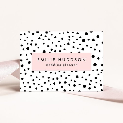 Dalmatian Spots Dalmatian Dots Black and White Business Card