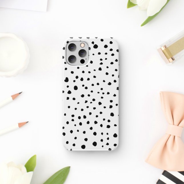 Dalmatian Spots, Dalmatian Dots, Black and White Case-Mate iPhone Case (Creator Uploaded)