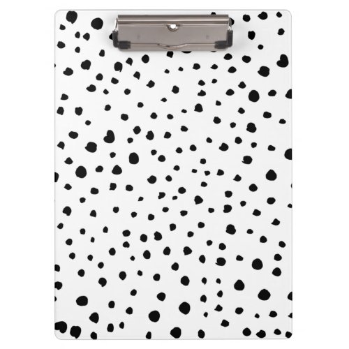 Dalmatian Spots Dalmatian Dots Black and White Clipboard