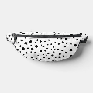 Dalmatian Spots, Dalmatian Dots, Black and White Fanny Pack