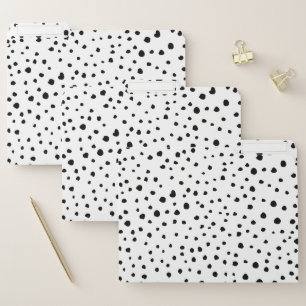 Dalmatian Spots, Dalmatian Dots, Black and White File Folder