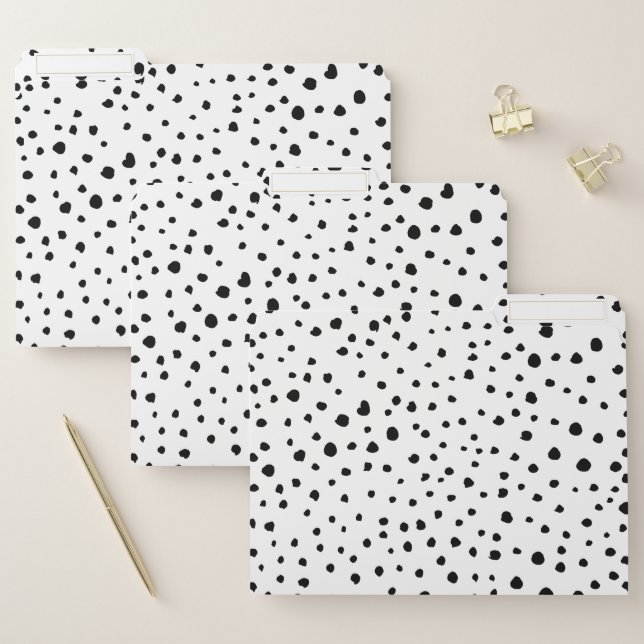 Dalmatian Spots, Dalmatian Dots, Black and White File Folder (Set)
