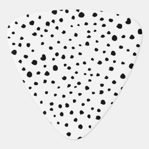 Dalmatian Spots Dalmatian Dots Black and White Guitar Pick