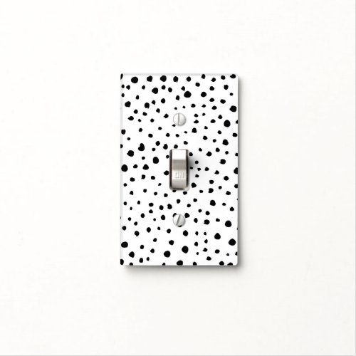 Dalmatian Spots Dalmatian Dots Black and White Light Switch Cover