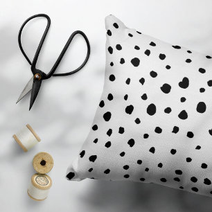 Dalmatian Spots, Dalmatian Dots, Black and White Pillow Case