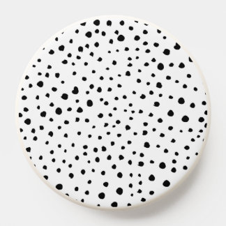 Dalmatian Spots, Dalmatian Dots, Black and White PopSocket