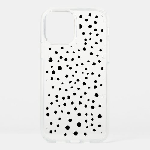 Dalmatian Spots Dalmatian Dots Black and White Speck iPhone 12 Case