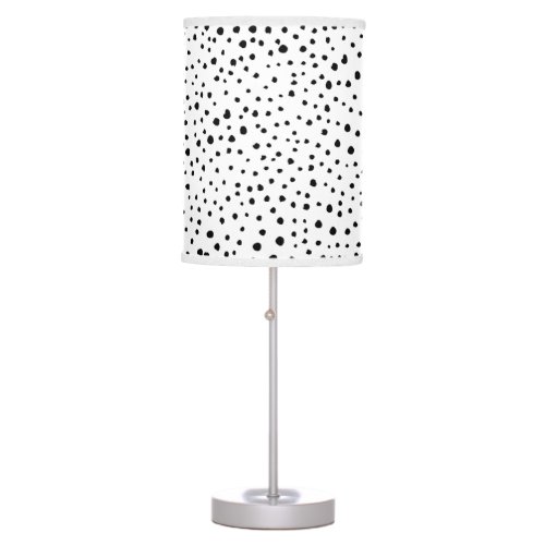 Dalmatian Spots Dalmatian Dots Black and White Table Lamp