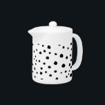 Dalmatian Spots, Dalmatian Dots, Black and White Teapot<br><div class="desc">Cute,  fun and adorable dalmatian spots pattern in black and white color. Modern and trendy gift,  perfect for dalmatian lover in your life.</div>