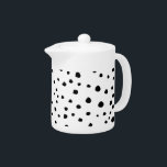 Dalmatian Spots, Dalmatian Dots, Black and White Teapot<br><div class="desc">Cute,  fun and adorable dalmatian spots pattern in black and white color. Modern and trendy gift,  perfect for dalmatian lover in your life.</div>