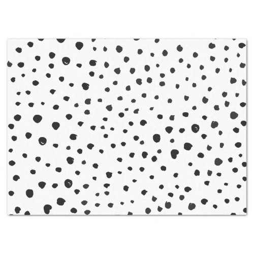 Dalmatian Spots Dalmatian Dots Black and White Tissue Paper