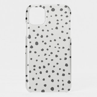 Dalmatian Spots, Dalmatian Dots, Black and White iPhone 11 Case