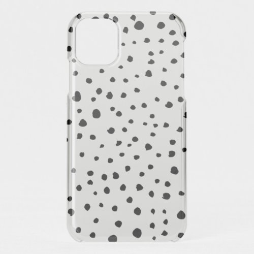 Dalmatian Spots Dalmatian Dots Black and White iPhone 11 Case