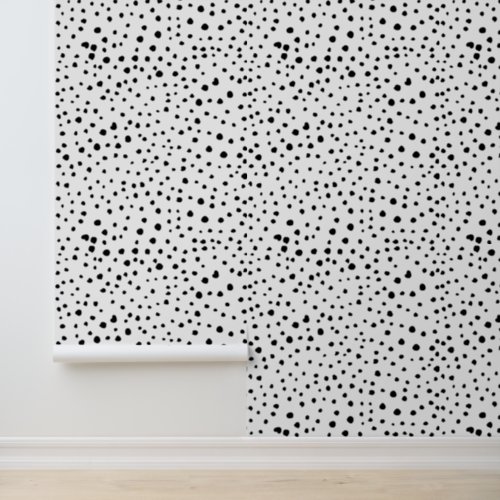 Dalmatian Spots Dalmatian Dots Black and White Wallpaper