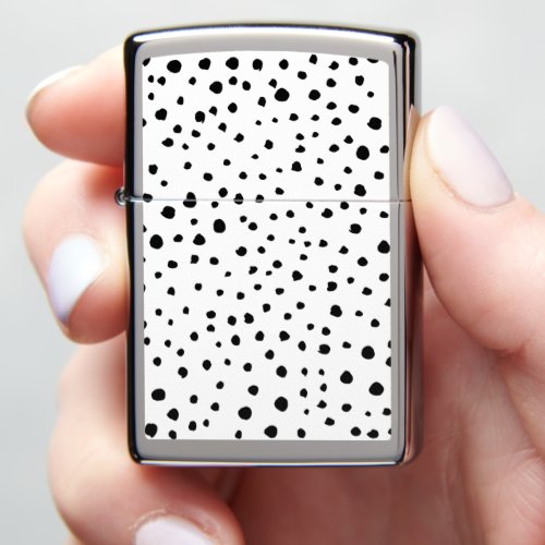 Dalmatian Spots Dalmatian Dots Black and White Zippo Lighter