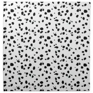Dalmatian Spots, Dalmatian Print, Dalmatian Fur Cloth Napkin