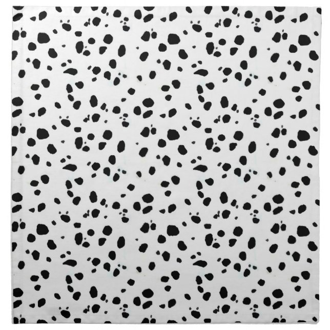 Dalmatian Spots, Dalmatian Print, Dalmatian Fur Cloth Napkin (Front)