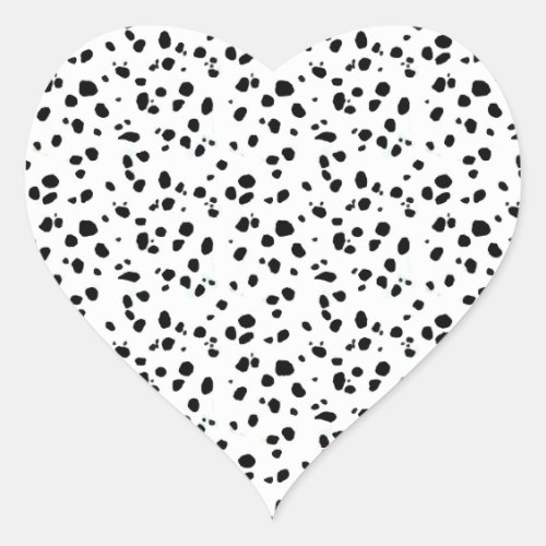 Dalmatian Spots Dalmatian Print Dalmatian Fur Heart Sticker