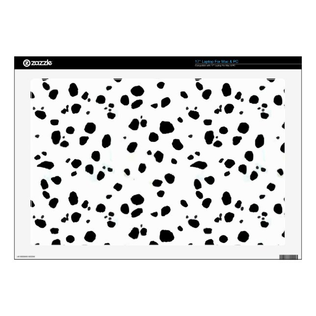 Dalmatian Spots, Dalmatian Print, Dalmatian Fur Skin For 17" Laptop (Product)