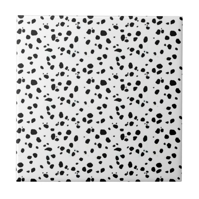 Dalmatian Spots, Dalmatian Print, Dalmatian Fur Tile (Front)