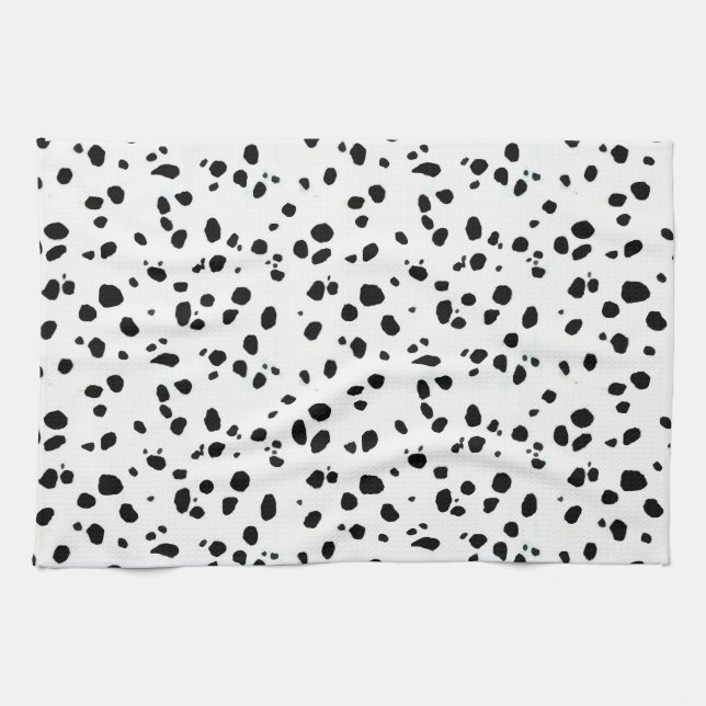 Dalmatian Spots, Dalmatian Print, Dalmatian Fur Towel (Horizontal)