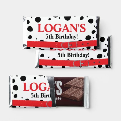 Dalmatian Spots Dog Birthday Thank You Hershey Bar Favors