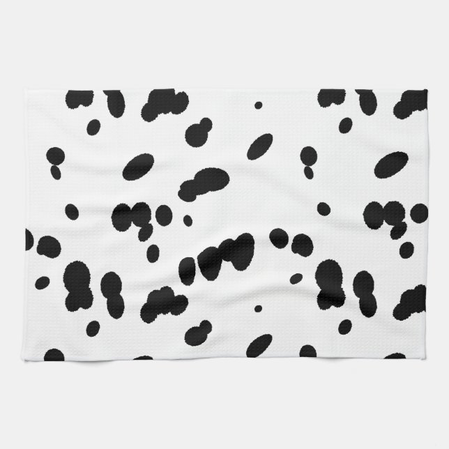 Dalmatian Spots Fun Dog Lover Kitchen Towel (Horizontal)