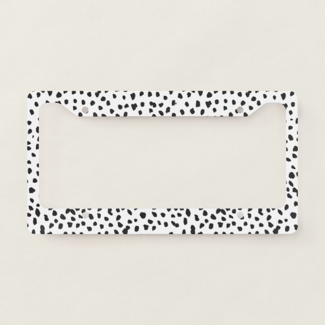 Dalmatian Spots License Plate Frame (Front)