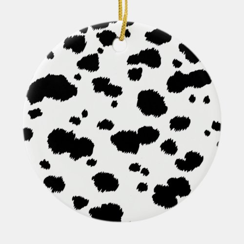Dalmatian Spots Pattern Dog Dalmation Spot Dots Ceramic Ornament