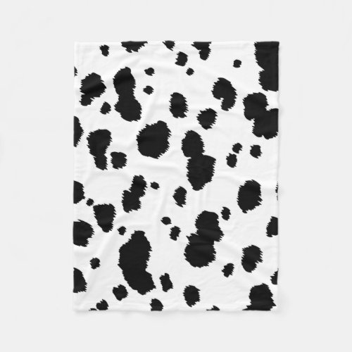 Dalmatian Spots Pattern Dog Dalmation Spot Dots Fleece Blanket