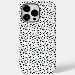 Dalmatian Spots Print Pattern Black And White Case-Mate iPhone 14 Pro Max Case