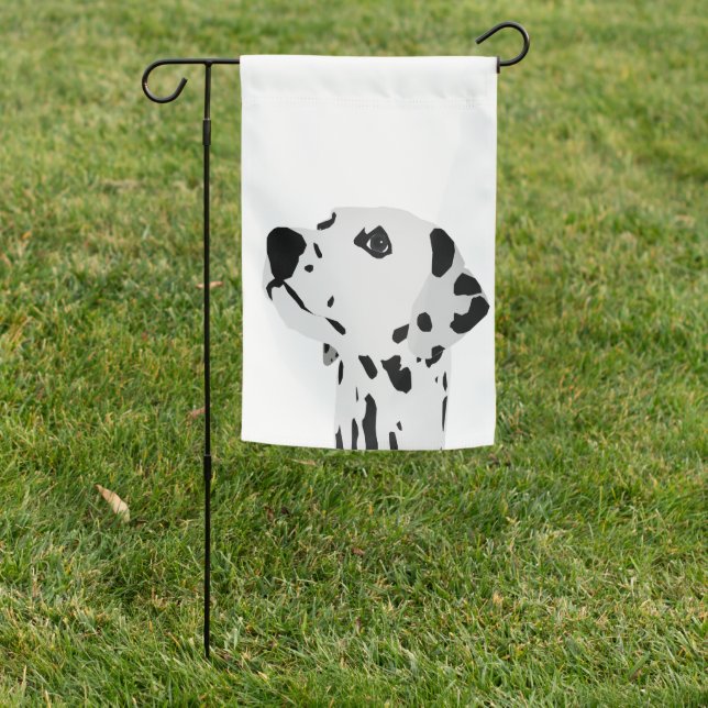 Dalmatian Spots Rule Garden Flag (In SItu)