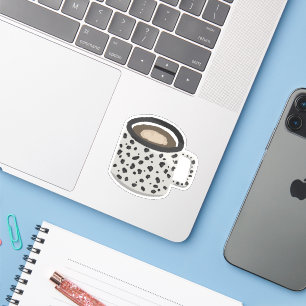 Dalmatian Spotted Coffee Cup Gift Sticker