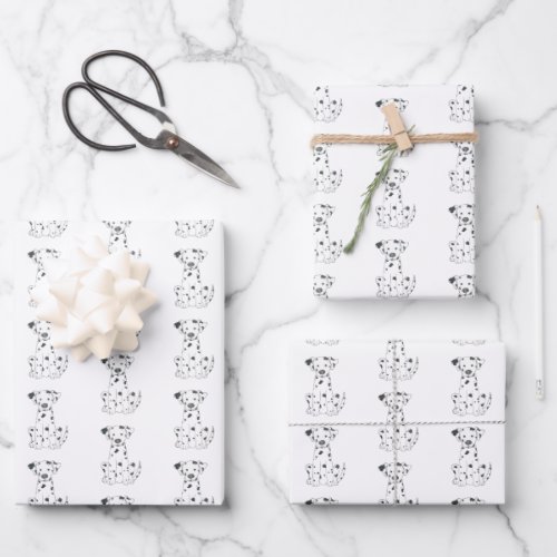 Dalmatian Spotted Dog Gift Wrapping Paper Sheets