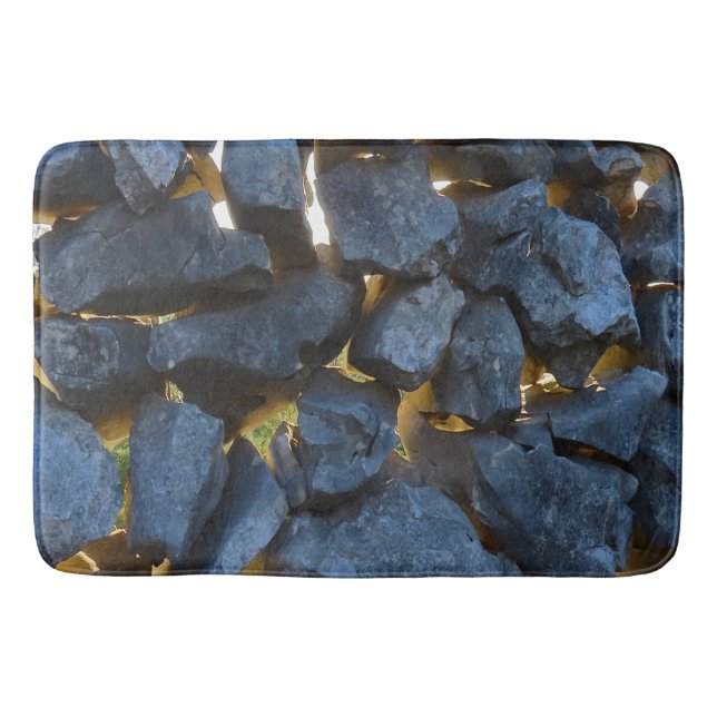 Dalmatian Stone Wall Texture Bath Mat (Front)