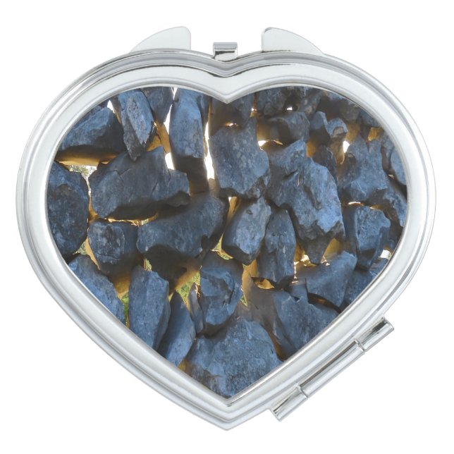 Dalmatian Stone Wall Texture Compact Mirror (Front)